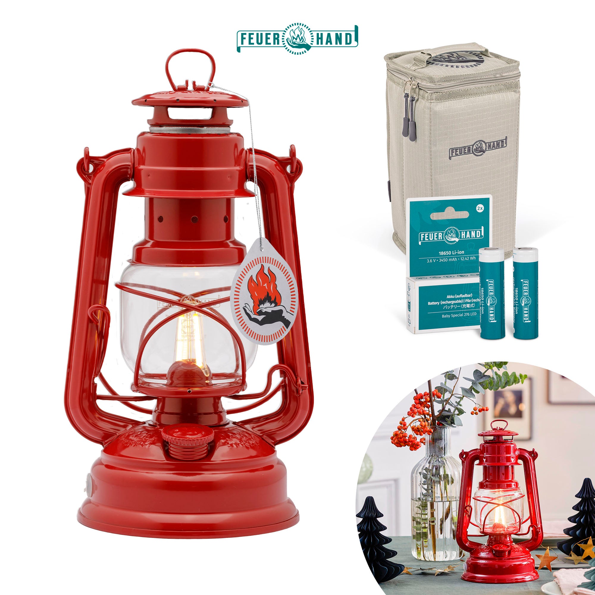 Starter set: Baby Special 276 LED Ruby Red with carrying bag