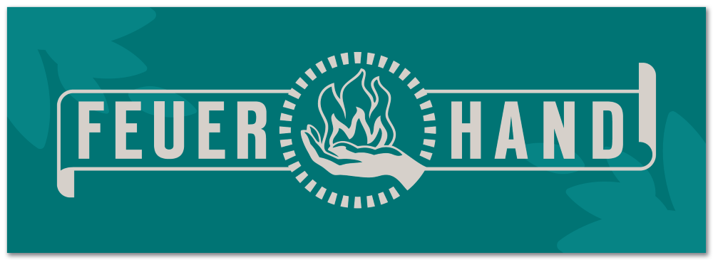 Autocollant Feuerhand 7 x 21 cm